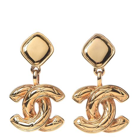 chanel gold & pearl clip-on earrings|chanel gold bracelet price.